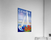 Original Vintage Poster For Geneva Switzerland  Acrylic Print