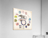 Vintage Seventies American League Teams Art Acrylic Print