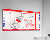 1971 Ohio State vs. Wisconsin Football Ticket Canvas Acrylic Print