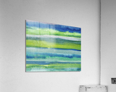 Ocean And Sea Beach Coastal Art Organic Watercolor Abstract Lines II  Impression acrylique