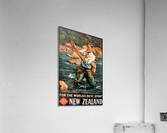 New Zealand Original Vintage Travel Poster  Acrylic Print