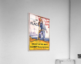 Follow the flag Navy recruiting poster from around 1917 Acrylic Print