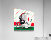 Retro Miami Hurricane Football Helmet Art Acrylic Print
