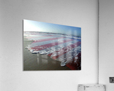  american flag overlay waves Acrylic Print