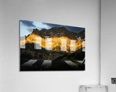 Mountain Bathed in the Golden Rays of the Sun at Sunset in Switzerland 2 of 3 Acrylic Print
