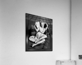 A Love Letter Pin-up Girl Illustration by Gil Elvgren Black and White Xzendor7 Old Masters Vintage Art Reproductions  Acrylic Print