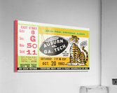 1962 Georgia Tech Yellow Jackets vs. Auburn Tigers Football Ticket Canvas Acrylic Print