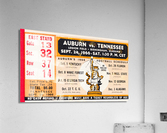 1966 Tennessee vs. Auburn Football Ticket Stub Art Acrylic Print