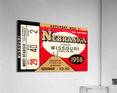 1958 Nebraska Cornhuskers vs. Missouri Tigers Ticket Art Acrylic Print