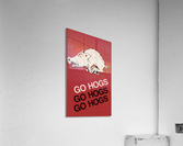 Retro Seventies Go Hogs Arkansas Razorback Art | Row 1 Acrylic Print