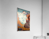 Furka Overalp Swiss Travel Poster  Acrylic Print