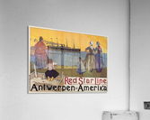 Red Star Line by Henri Cassiers 1899 Vintage Travel Poster Belgium  Acrylic Print