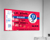 1975 Duke Blue Devils vs. NC State Wolfpack | Row 1 Acrylic Print