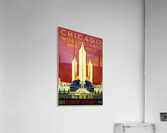 A vintage travel poster promoting the 1933 World Fair in Chicago  Acrylic Print