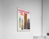 TWA London Vintage Travel Poster  Acrylic Print