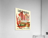 San Francisco Delta Air Lines travel poster  Acrylic Print