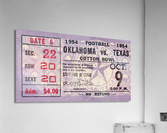 1954 Oklahoma Sooners vs. Texas Longhorns Acrylic Print