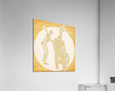 Retro Baseball Pitcher and Batter Art Acrylic Print