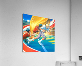 1986 Retro Football Touchdown Art  Acrylic Print