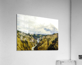 Vintage Sunset at the Upper Falls in the Yellowstone Acrylic Print