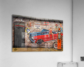 A Brick brown stone garage Acrylic Print