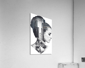 Double Exposure of a Woman and a City Street Acrylic Print