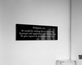 Philippians 4:6 Panoramic Black  Acrylic Print