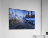 Motion blur of Wheaton River in winter; Yukon, Canada Acrylic Print