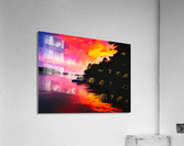 Sunset Boat Dock Acrylic Print