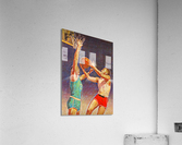 1960 Basketball Art Remix Impressionism Style Acrylic Print