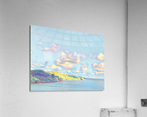 Yellow Island at sunset Acrylic Print