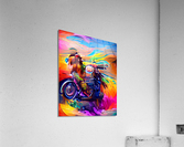 Hippie On Motorcycle  Acrylic Print