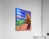 Older Neapolitan With Metal Detector Acrylic Print
