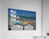 Beach cabins in Normandy Acrylic Print