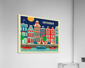 Amsterdam Art Print travel poster  Acrylic Print