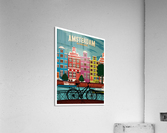 Amsterdam Netherlands Art Print travel poster  Acrylic Print