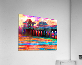 Naples Pier Watercolor Photography Art Acrylic Print