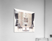 Satin Silver Dining Room Acrylic Print