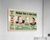 1948 Michigan State vs. Notre Dame Football Ticket Stub Print Acrylic Print