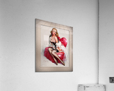 My Heart Shaped Loveseat by Gil Elvgren Remastered Vintage Retro Xzendor7 Art Reproductions Acrylic Print