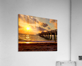 Naples Pier Sunset Clouds Acrylic Print