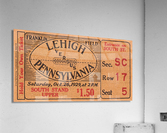 1929 Lehigh vs. Pennsylvania Football Ticket Print Acrylic Print