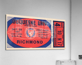 1937 Duquesne Duke vs. Richmond Spiders Ticket Stub Print Acrylic Print