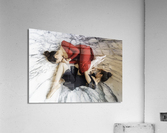 Two ballerinas lying down in a bathtub Acrylic Print