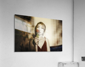 Young chinese woman vintage studio portrait  Acrylic Print