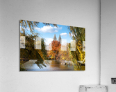 Lake in Central Park in autumn Acrylic Print