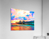 Naples Pier Pastel Paradise Acrylic Print