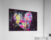 Black Large Heart Acrylic Print