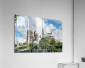 Notre Dame de Paris against blue sky Acrylic Print
