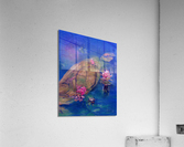 Turtle In Lotus Pond  Acrylic Print